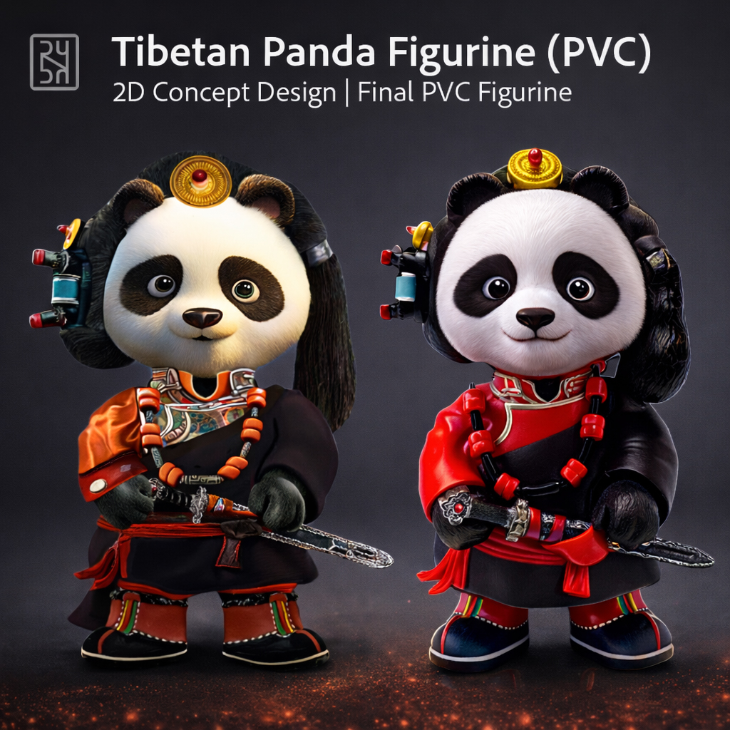 Tibetan Panda Figurine (PVC)